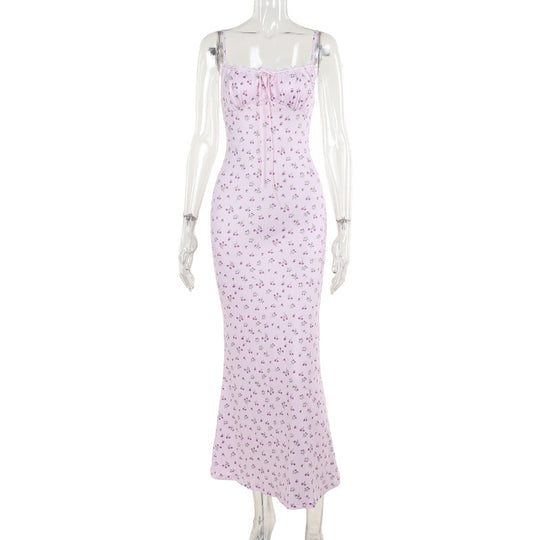Damen Maxikleid mit zartem floralen Muster und raffinierten Rüschendetails R&B