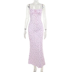 Damen Maxikleid mit zartem floralen Muster und raffinierten Rüschendetails R&B