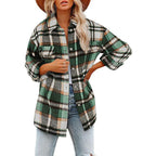 Damen Karierte Baumwolljacke im lässigen Oversized-Schnitt R&B