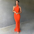 Damen Elegantes Wickelkleid mit asymmetrischem Saum und figurbetontem Schnitt EB