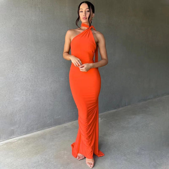 Damen Elegantes Wickelkleid mit asymmetrischem Saum und figurbetontem Schnitt R&B
