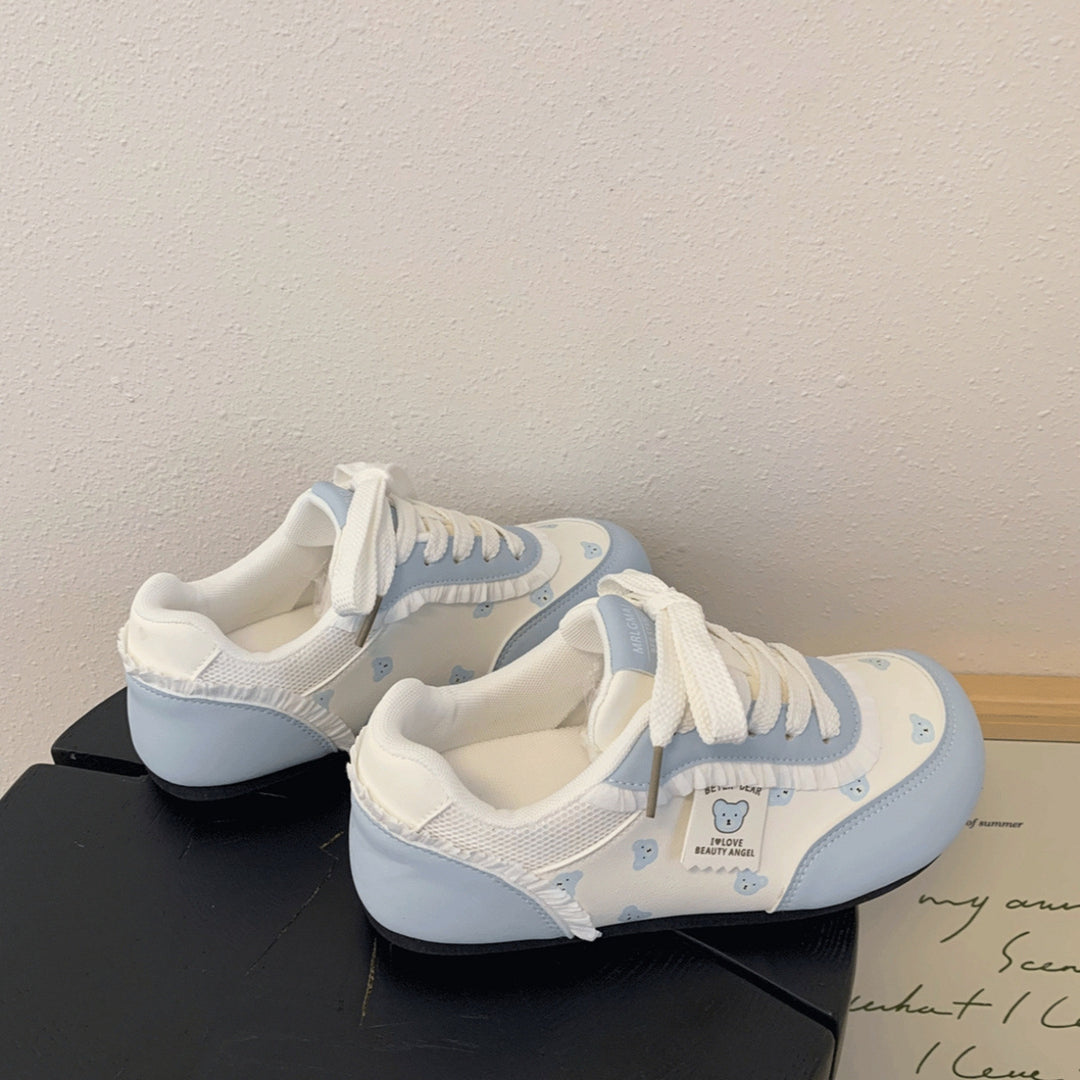 Damen Sneakers mit niedlichem Bärenmotiv und komfortabler Sohle R&B