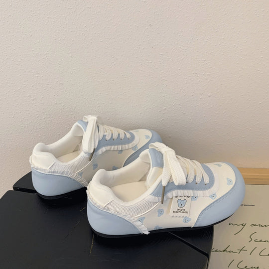 Damen Sneakers mit niedlichem Bärenmotiv und komfortabler Sohle R&B