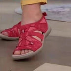 Damen Bequeme Sandalen mit ergonomischem Fußbett und verstellbaren Riemen R&B