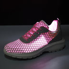 Damen nan leichte dreidimensionale Mesh-Walking-Sneaker mit viskoelastischem Fußbett und haftstarker Profilsohle R&B