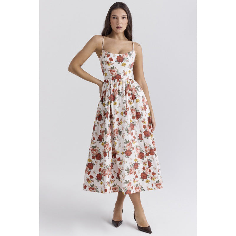Damen Maxi-Kleid mit floralem Design R&B