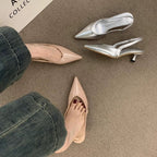 Damen Slingback-Pumps mit elegantem Design und glänzender Oberfläche R&B