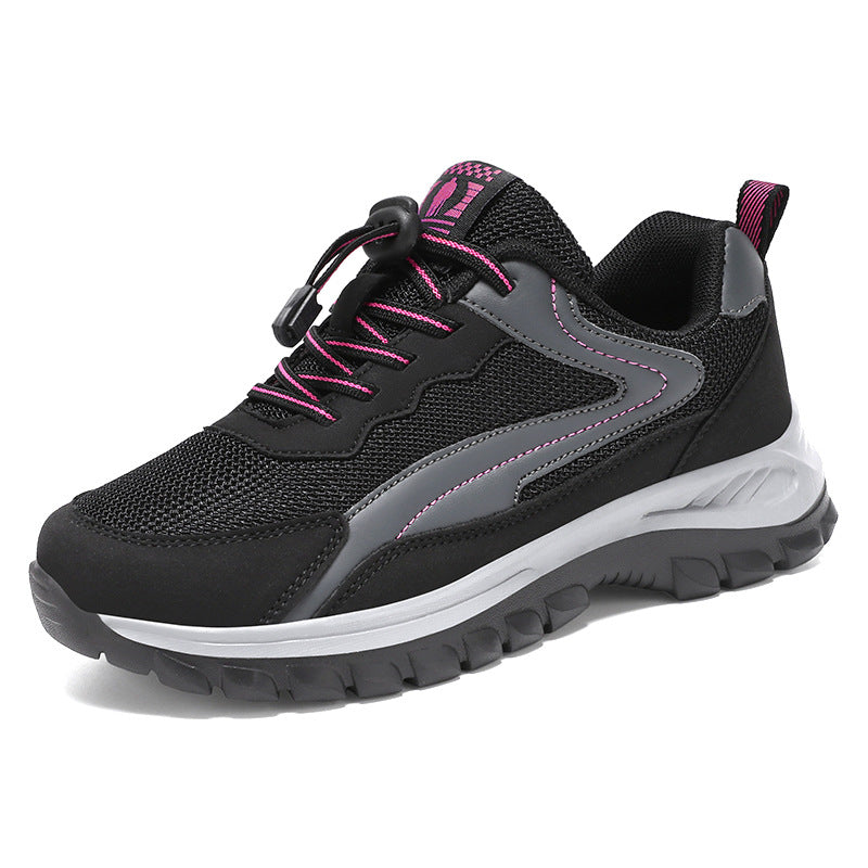 Damen sportliche Laufschuh mit atmungsaktivem Obermaterial und elastischen Schnellschnürsystem R&B