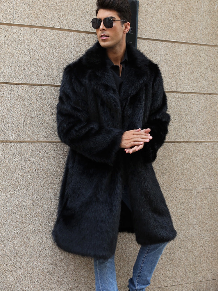 Herren elegante Felljacke R&B