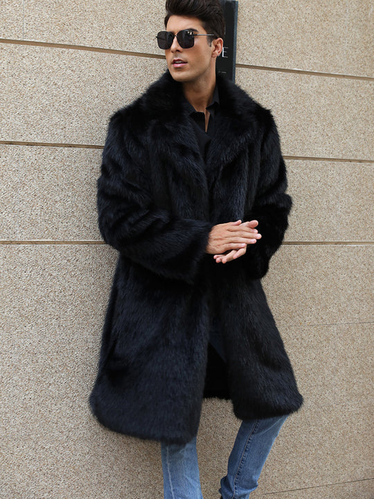 Herren elegante Felljacke R&B
