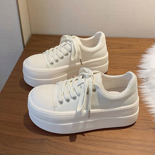 Damen Modische Plateau Sneakers mit stilvollem Obermaterial und bequemer Dämpfung R&B