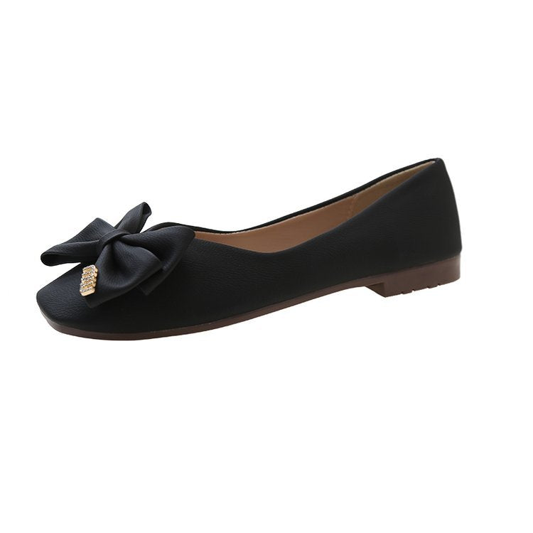 Damen elegante Ballerinas mit Schleifenakzent und funkelndem Detail R&B