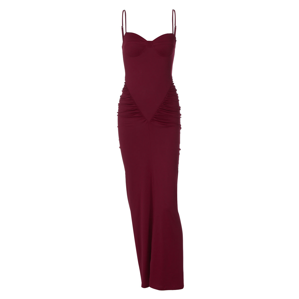 Damen Maxikleid mit Raffungen R&B