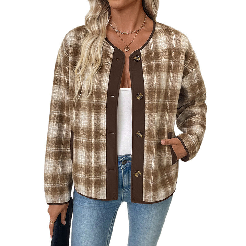 Damen Kariertes Overshirt R&B