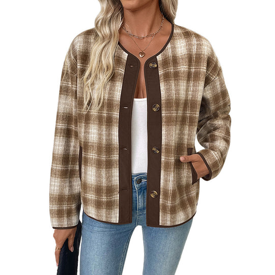 Damen Kariertes Overshirt R&B