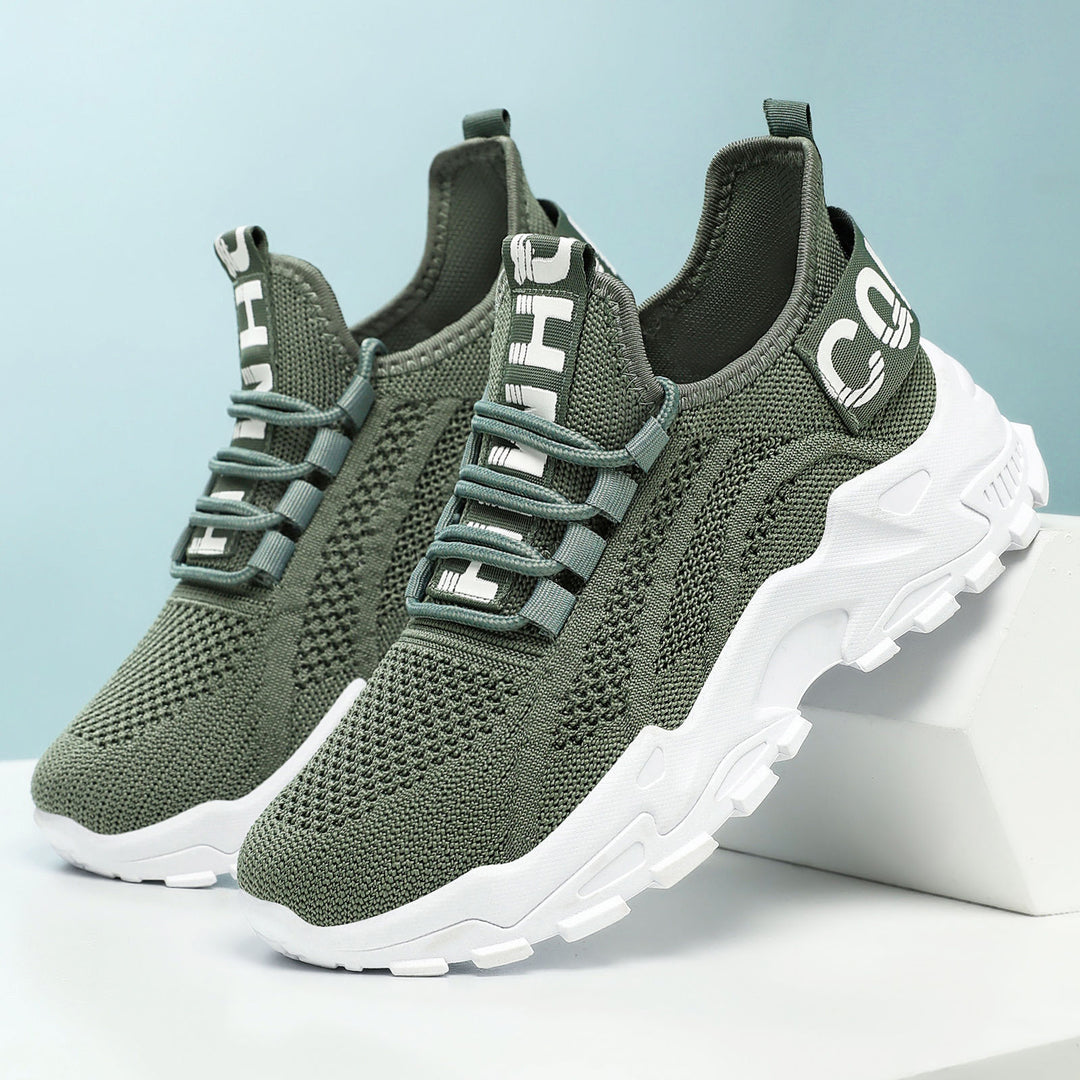 Damen Sportliche Sneaker mit atmungsaktiver Mesh-Oberfläche und Federungssystem R&B