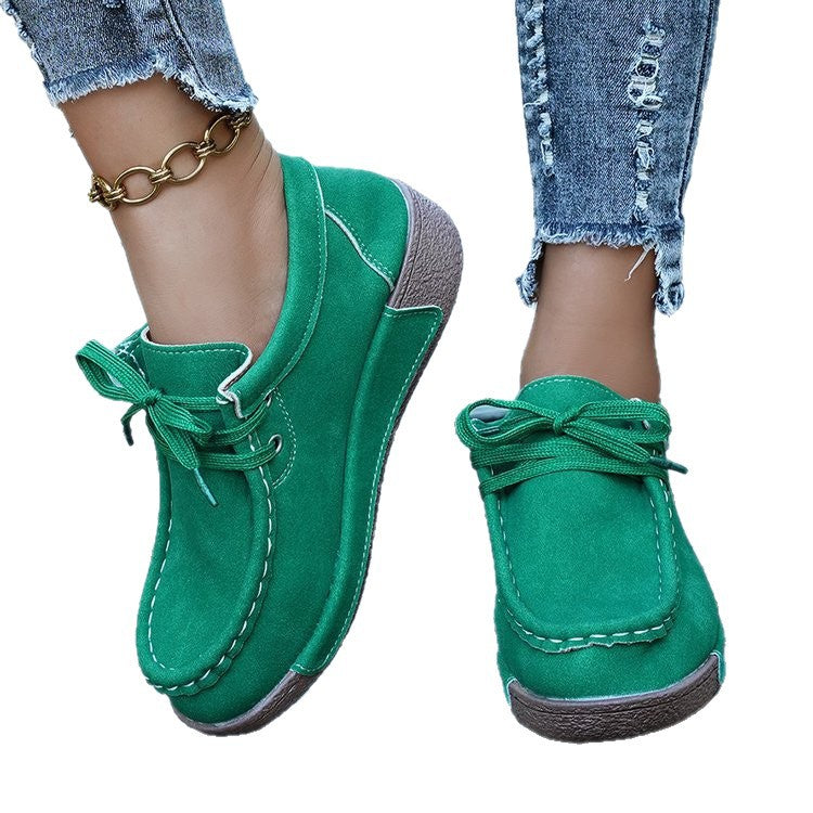 Damen bequeme Freizeitschuhe mit detailreichem Schnürdesign R&B
