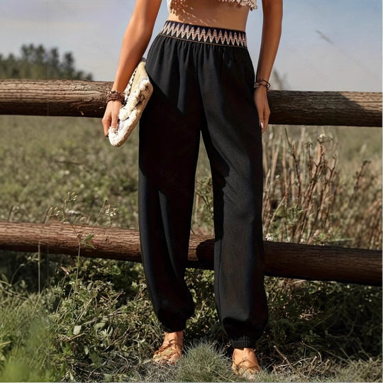 Damen Komfortable Freizeithose mit hohem Bund R&B