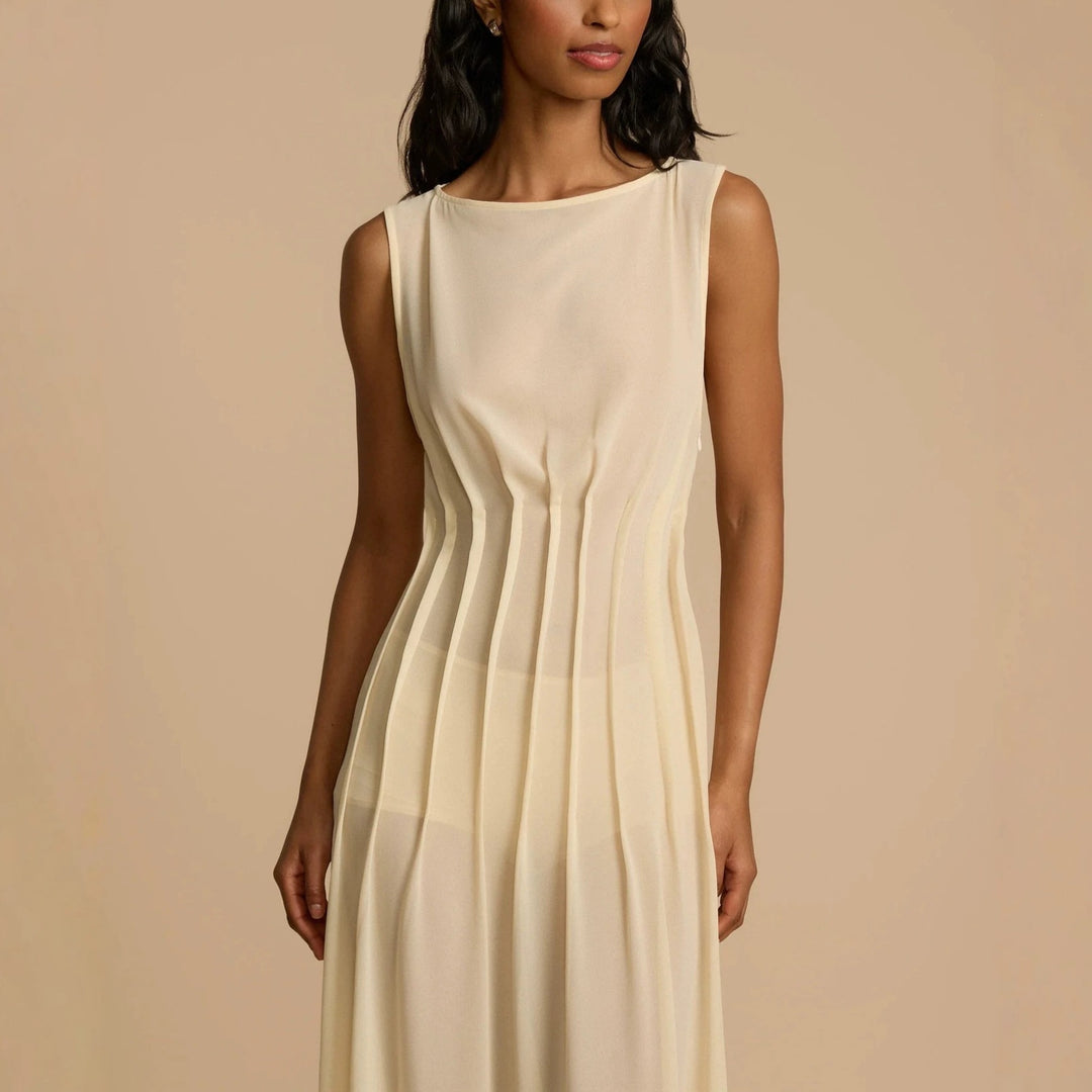 Damen Langes Abendkleid mit raffinierten Falten R&B