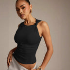 Damen Elegantes Oberteil mit Knoten-Detail und figurbetontem Schnitt R&B