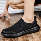 Damen Slip-On Sneakers mit atmungsaktiver Mesh-Oberfläche und rutschfester Sohle R&B