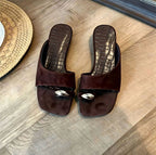 Damen Elegante Mules mit luxuriösem Schnallen-Detail