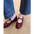 Damen elegante Ballerinas mit modischem Blüten-Akzent R&B