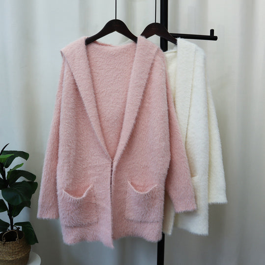 Damen Kuscheliger Cardigan mit langen Ärmeln und praktischen Taschen R&B