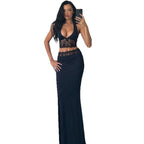 Damen Elegantes Zweiteiler-Set mit raffiniertem Spitzenabschluss R&B