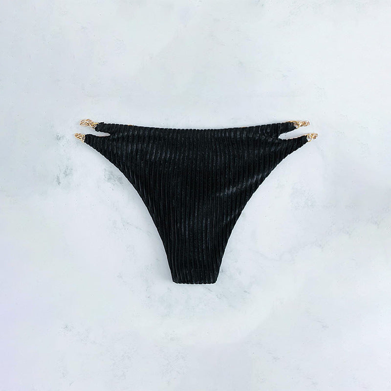 Damen Hoch geschnittener Bikinislip mit eleganten Kettendetails R&B