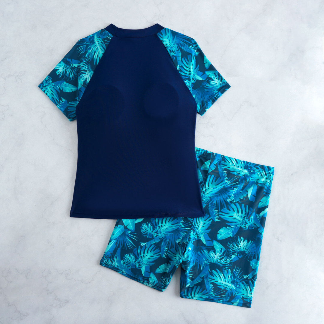 Damen Sportlicher Rashguard mit Shorts R&B