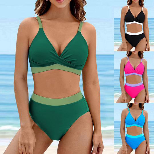 Damen Sportlicher Bikini mit modischem Wickeldesign R&B
