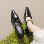 Damen elegante Pumps mit verstellbarem Riemen und schickem Detail