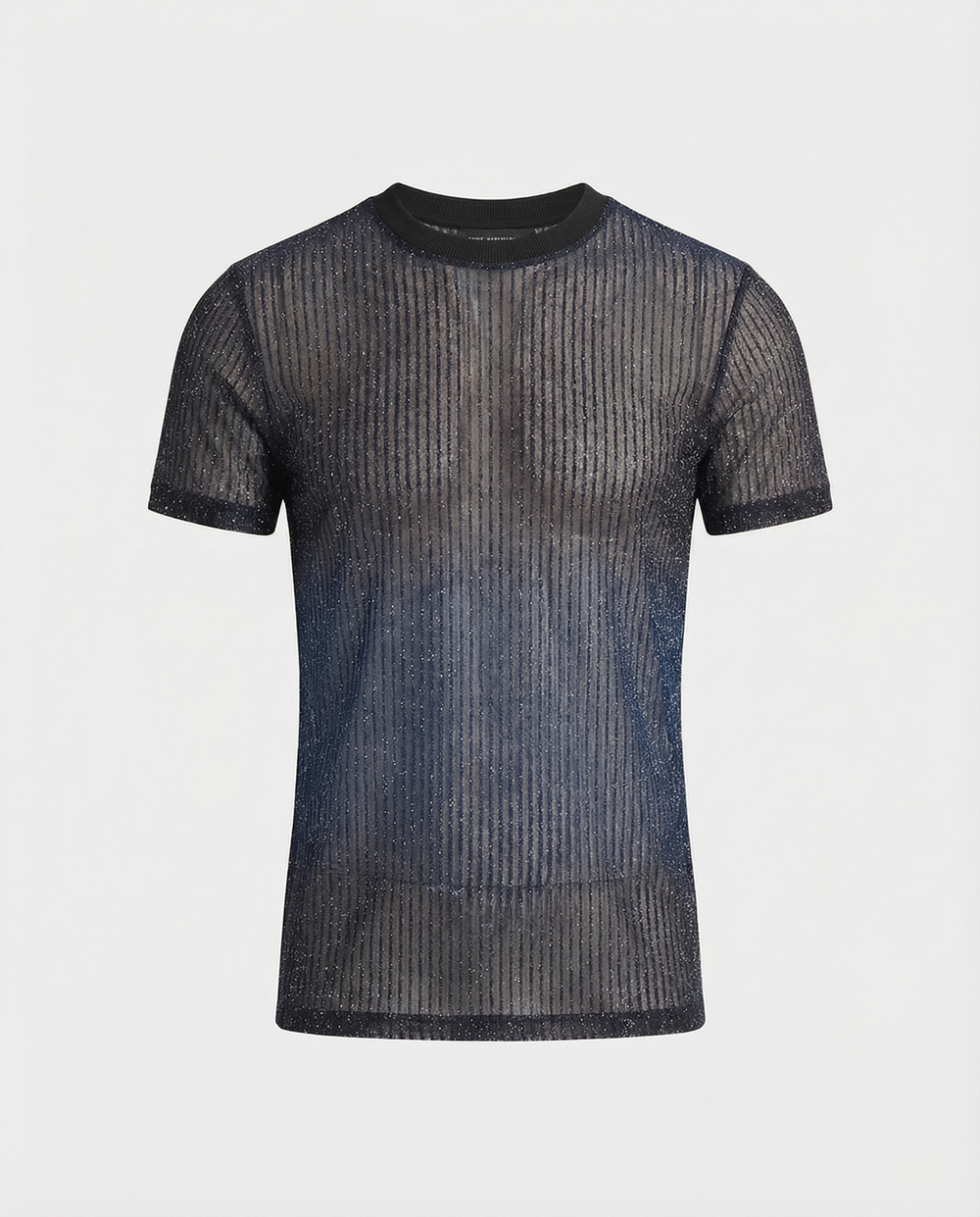 Herren Hochwertiges Mesh-T-Shirt mit glitzerndem Effekt R&B