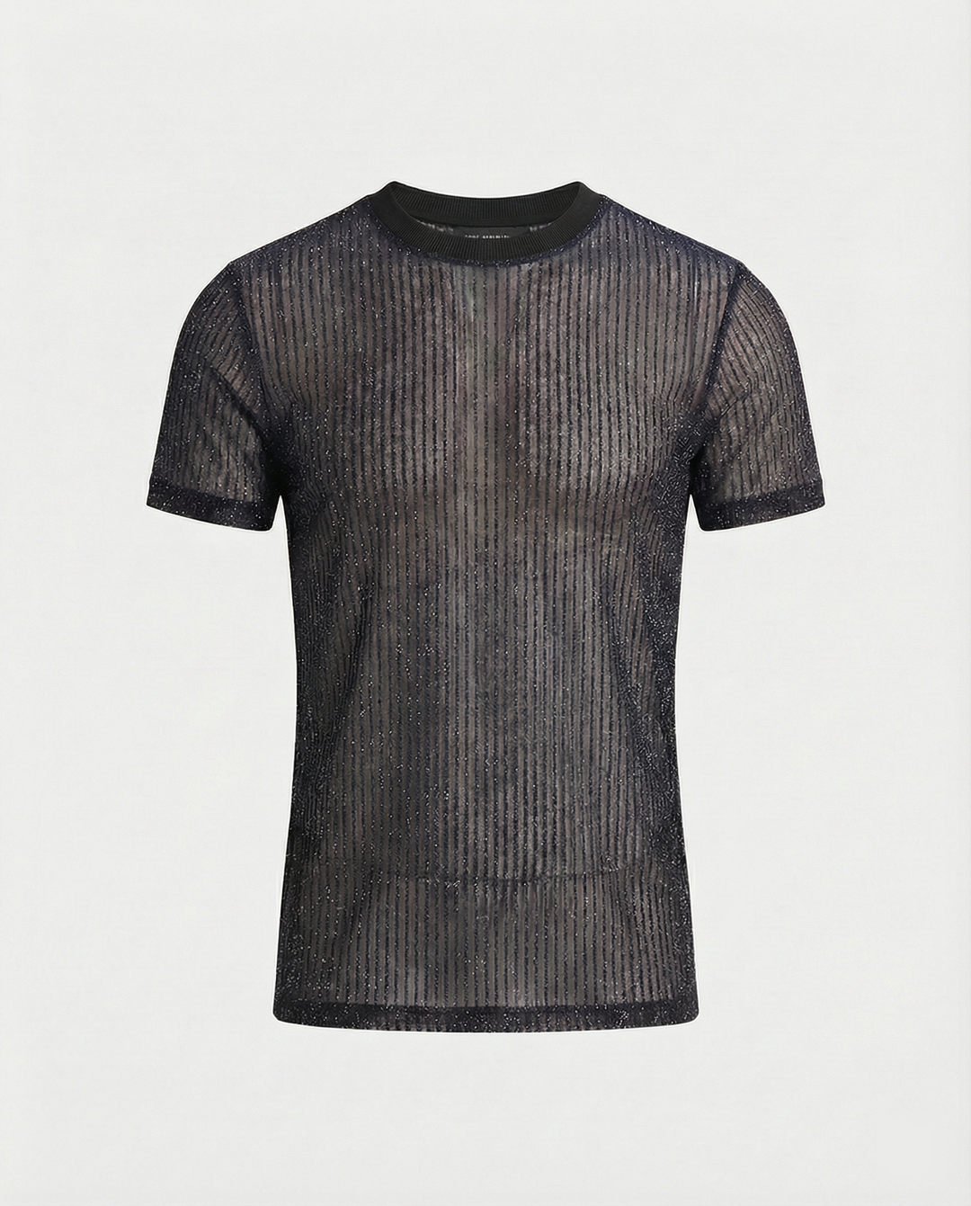 Herren Hochwertiges Mesh-T-Shirt mit glitzerndem Effekt R&B