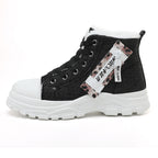 Damen hohe Sneaker mit warmem Innenfutter und robustem Profil R&B
