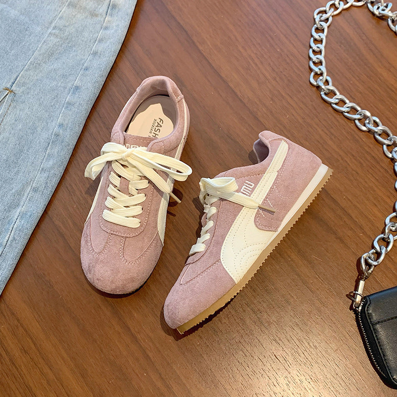 Damen Sportliche Sneaker mit hochwertigem Wildleder-Obermaterial und rutschfester Sohle R&B