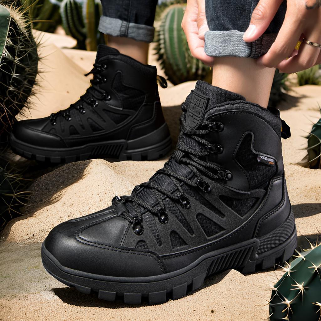 Herren robuste Trekkingstiefel mit wasserdichtem Obermaterial und rutschfester Sohle R&B