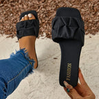 Damen Modische und stylische Sandalen mit gefalteter Riementechnik R&B
