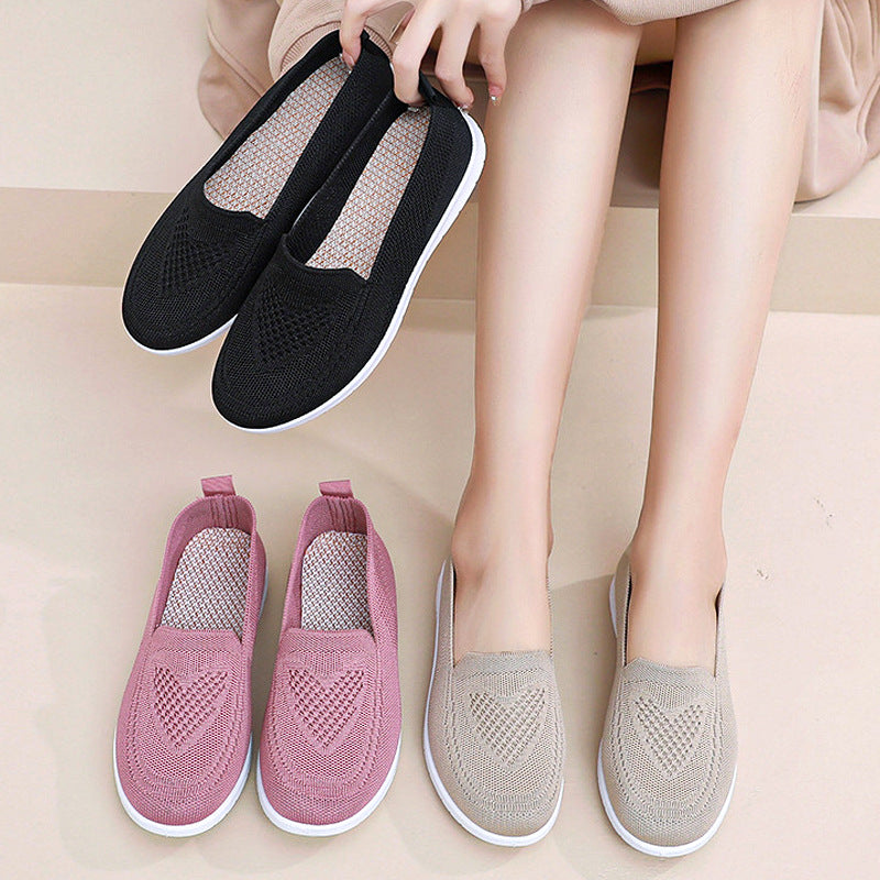 Damen Atmungsaktive Strick-Slipper R&B