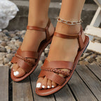 Damen Komfortable Sandalen mit elegantem Flecht-Design R&B