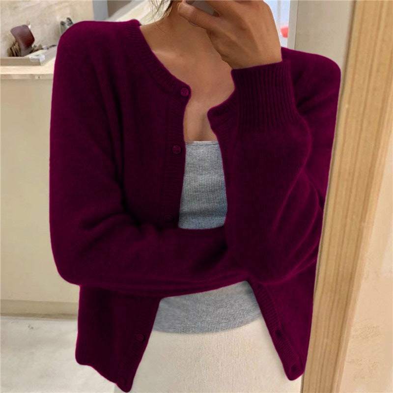 Damen kuschelige Strickjacke R&B