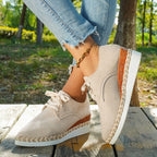 Damen Sneaker mit modischem Bastboden und atmungsaktivem Obermaterial R&B