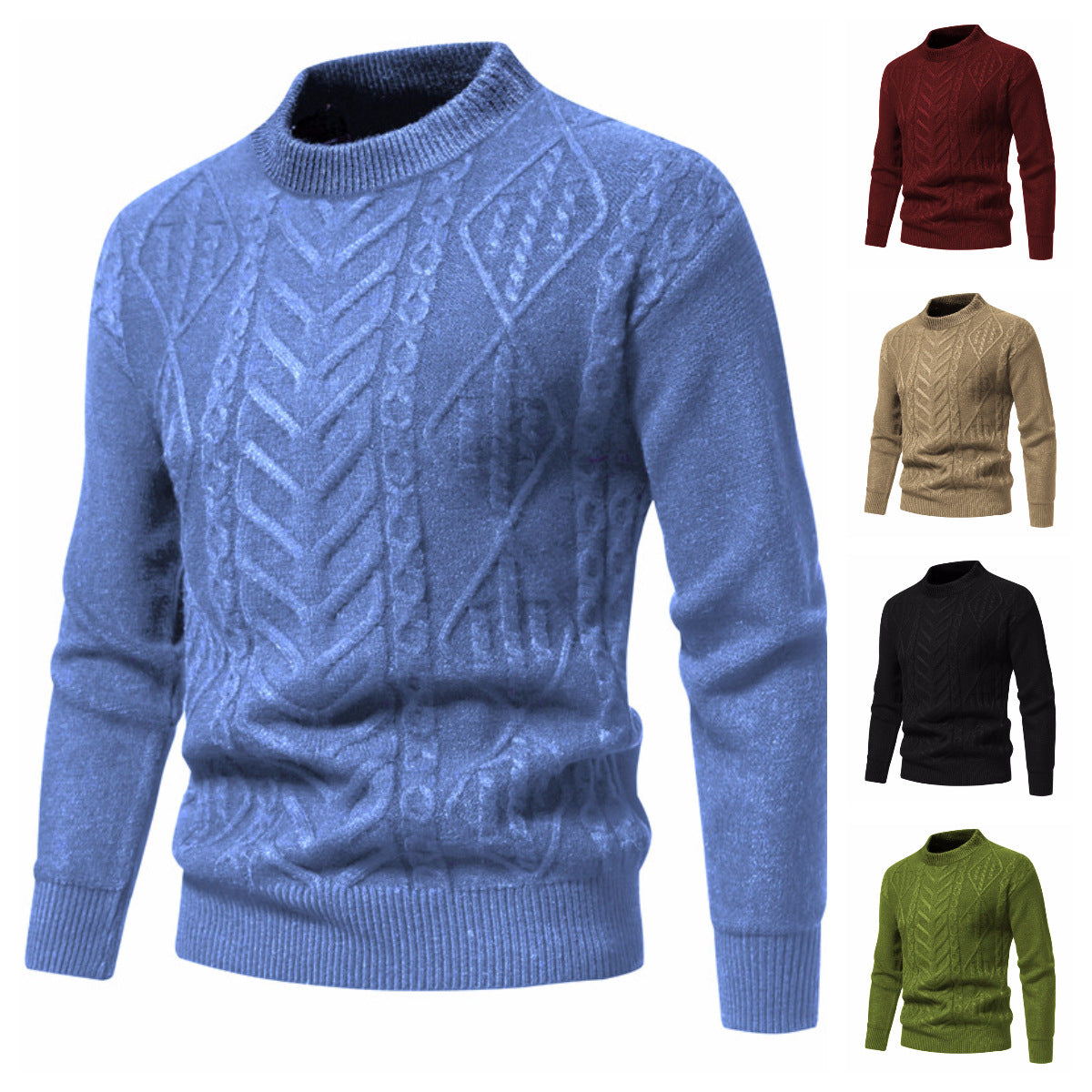 Herren Strickpullover mit strukturiertem Muster