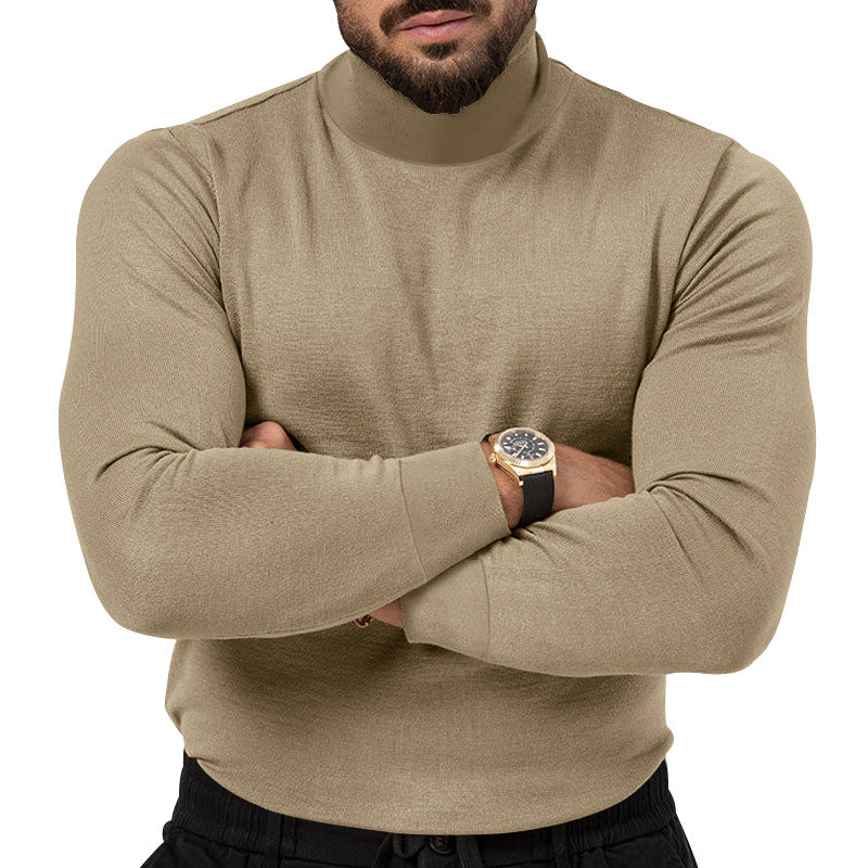 Herren Rollkragenpullover aus weichem Baumwollmix mit strukturierter Oberfläche R&B