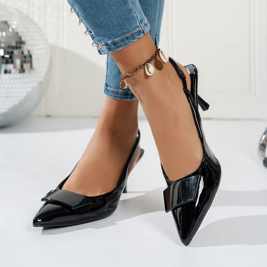 Damen Slingback-Pumps mit schickem Schleifenakzent R&B