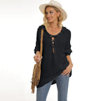 Damen lässiger Strickpullover mit einzigartigem Schnürdesign und lockerer Passform R&B