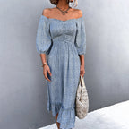 Damen Kleid mit elastischem Taillengürtel und Rüschendetails R&B