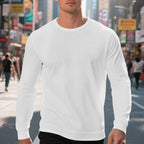 Herren lässiger Rundhalspullover mit strukturiertem Design R&B