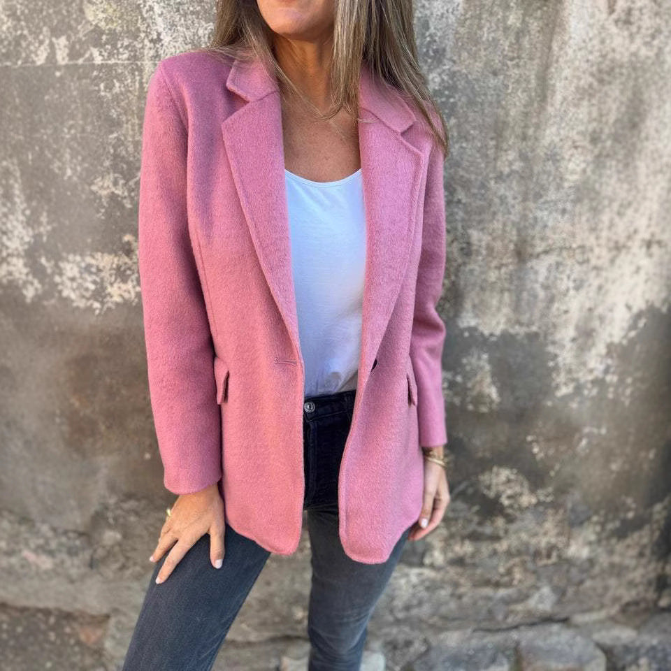 Damen Feminin Gestreifter Blazer R&B